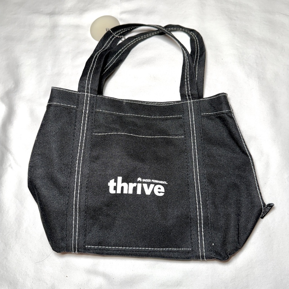 Gemline Small Carry Tote Bag with Kaiser Permanente “Thrive” logo on front